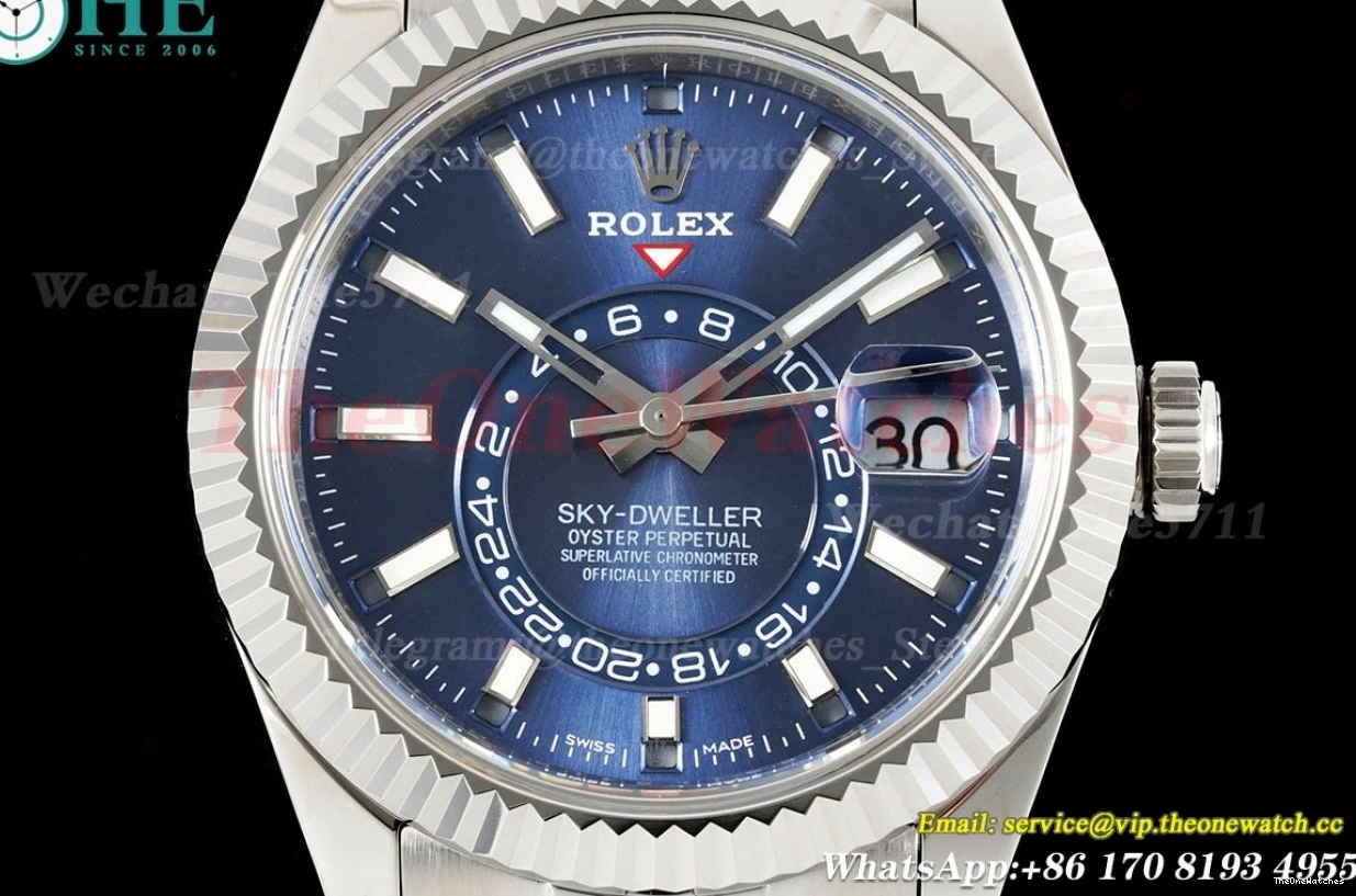 SS FNF Jubilee A9001 SS SkyDweller Blue Stk 42mm 326934  0219